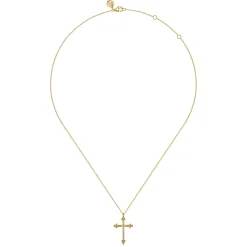 Outlet Gabriel & Co. 14K Yellow Gold Cross Necklace 24mm-Bujukan
