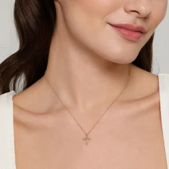 Clearance Gabriel & Co. 14K Yellow Gold Cross Necklace 12mm-Bujukan