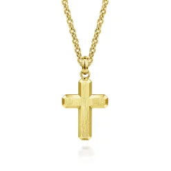 Clearance Gabriel & Co. 14K Yellow Gold Cross Pendant