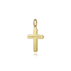 Best Gabriel & Co. 14K Yellow Gold Cross Pendant