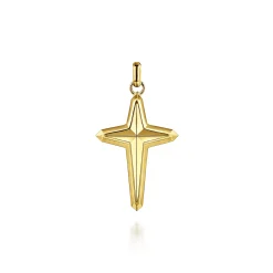 Gabriel & Co. 14K Yellow Gold Cross Pendant