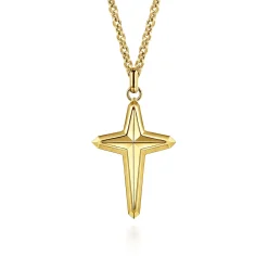 Gabriel & Co. 14K Yellow Gold Cross Pendant