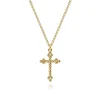 Online Gabriel & Co. 14K Yellow Gold Cross Pendant Necklace- Bujukan