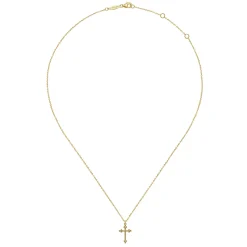 Online Gabriel & Co. 14K Yellow Gold Cross Pendant Necklace- Bujukan