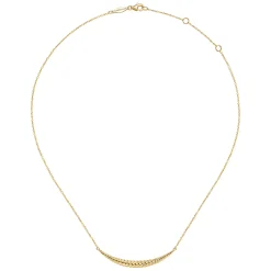Sale Gabriel & Co. 14K Yellow Gold Curved Bar Necklace