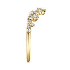 Outlet Gabriel & Co. 14K Yellow Gold Curved Diamond Anniversary Band - 0.4 ct