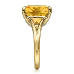 Sale Gabriel & Co. 14K Yellow Gold Cushion Cut Citrine Ladies Ring