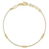 Hot Gabriel & Co. 14K Yellow Gold Delicate Chain Bracelet with Bujukan Bead Stations
