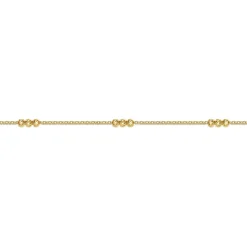 Hot Gabriel & Co. 14K Yellow Gold Delicate Chain Bracelet with Bujukan Bead Stations