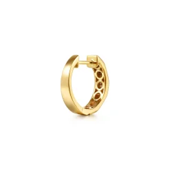 Online Gabriel & Co. 14K Yellow Gold Diamond and Half Cube Huggie Earrings