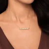 Discount Gabriel & Co. 14K Yellow Gold Diamond and Half Cube Bar Necklace