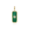 Outlet Gabriel & Co. 14K Yellow Gold Diamond and Malachite Bujukan Medallion Pendant With Detachable Bail