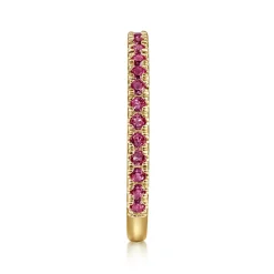 Outlet Gabriel & Co. 14K Yellow Gold Diamond and Pink Tourmaline Ladies Ring