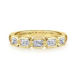 Clearance Gabriel & Co. 14K Yellow Gold Diamond Anniversary Band - 0.8 ct