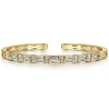 Discount Gabriel & Co. 14K Yellow Gold Diamond Baguette Station Bangle