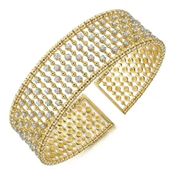 Clearance Gabriel & Co. 14K Yellow Gold Diamond Bangle