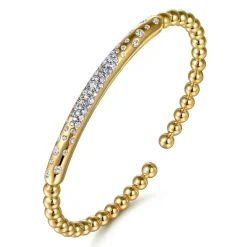 Gabriel & Co. 14K Yellow Gold Diamond Bangle