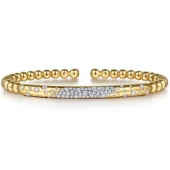 Gabriel & Co. 14K Yellow Gold Diamond Bangle