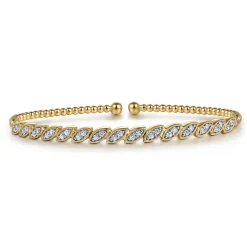 Discount Gabriel & Co. 14K Yellow Gold Diamond Bangle