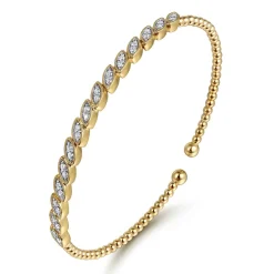 Discount Gabriel & Co. 14K Yellow Gold Diamond Bangle