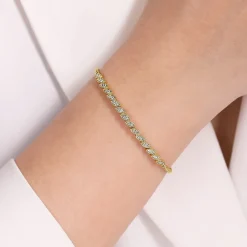 Discount Gabriel & Co. 14K Yellow Gold Diamond Bangle