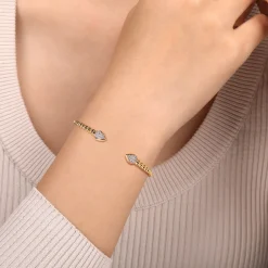 Outlet Gabriel & Co. 14K Yellow Gold Diamond Bangle