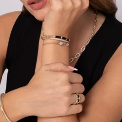 Outlet Gabriel & Co. 14K Yellow Gold Diamond Bangle