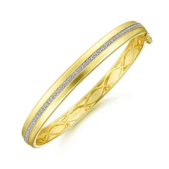 Outlet Gabriel & Co. 14K Yellow Gold Diamond Bangle