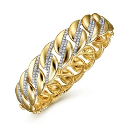 Discount Gabriel & Co. 14K Yellow Gold Diamond Bangle