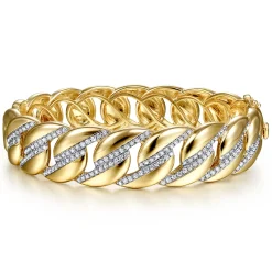 Discount Gabriel & Co. 14K Yellow Gold Diamond Bangle