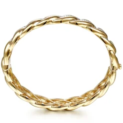 Discount Gabriel & Co. 14K Yellow Gold Diamond Bangle