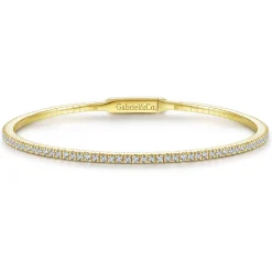Gabriel & Co. 14K Yellow Gold Diamond Bangle