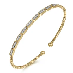 Hot Gabriel & Co. 14K Yellow Gold Diamond Bangle Bracelet