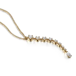 Clearance Gabriel & Co. 18K Yellow Gold Diamond Bar Necklace