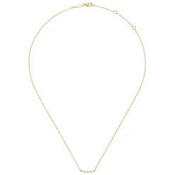 Gabriel & Co. 14K Yellow Gold Diamond Bar Necklace 0.05ct