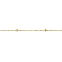 Hot Gabriel & Co. 14K Yellow Gold Diamond Bezel Station Bracelet