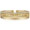 Gabriel & Co. 14K Yellow Gold Diamond Bujukan Easy Stackable Bangle