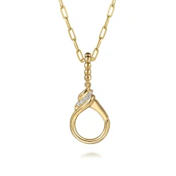Online Gabriel & Co. 14K Yellow Gold Diamond Bujukan Lock Charms With Detachable Bail