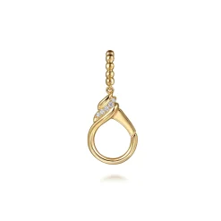 Online Gabriel & Co. 14K Yellow Gold Diamond Bujukan Lock Charms With Detachable Bail