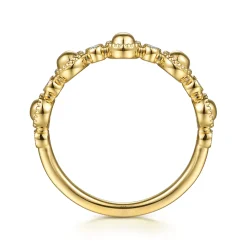 Hot Gabriel & Co. 14K Yellow Gold Diamond Bujukan Station Stackable Ring