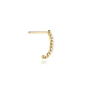 Sale Gabriel & Co. 14K Yellow Gold Diamond Bujukan Butter Cup J Hoop Earrings