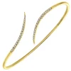 Outlet Gabriel & Co. 14K Yellow Gold Diamond Bypass Open Bangle