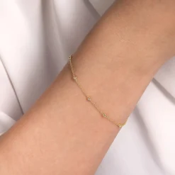 Discount Gabriel & Co. 14K Yellow Gold Diamond Chain Bracelet