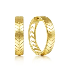 Gabriel & Co. 14K Yellow Gold Diamond Chevron Earrings