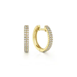 Gabriel & Co. 14K Yellow Gold Diamond Classic Huggies