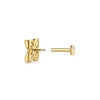 Online Gabriel & Co. 14K Yellow Gold Diamond Clover Single Flatback Stud Earring