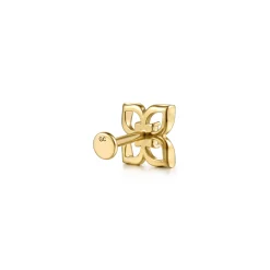 Online Gabriel & Co. 14K Yellow Gold Diamond Clover Single Flatback Stud Earring