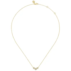 Outlet Gabriel & Co. 14K Yellow Gold Diamond Cluster Bar Necklace