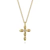 Sale Gabriel & Co. 14K Yellow Gold Diamond Cross Necklace 0.02ct