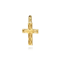 Outlet Gabriel & Co. 14K Yellow Gold Diamond Cross Pendant